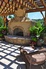 Highlight of the stone work and custom pergola 