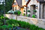 Coordinated plant color creates a warm, inviting entrance