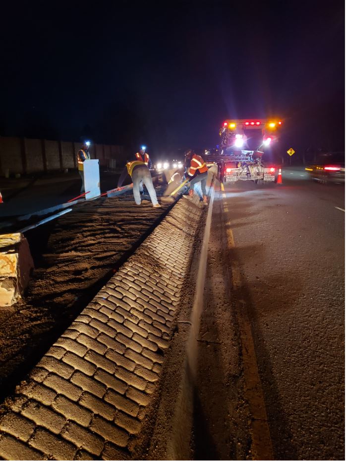 Night construction on Belleview Avenue